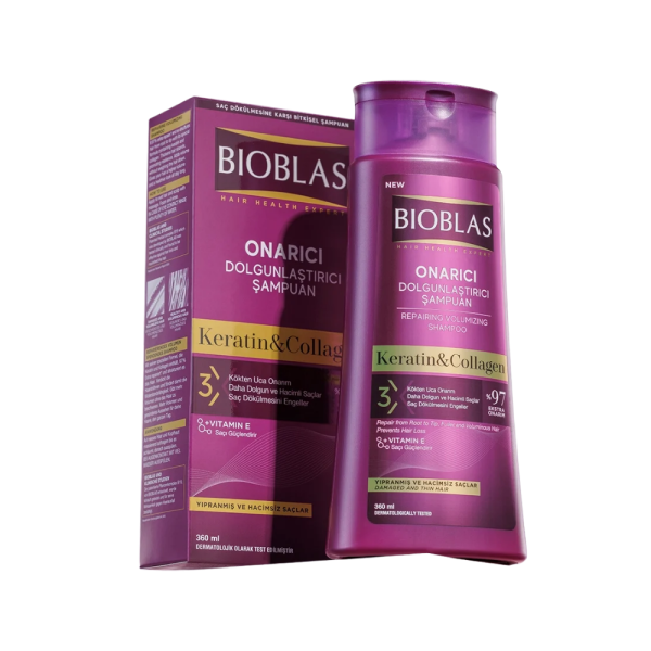 Bioblas Shampooing Collagène pour Cheveux Fragilisés 360 ml