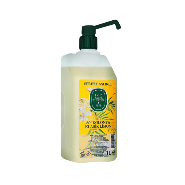 Eyüp Sabri Tuncer Eau de Cologne Citron 1000 ml avec Pulvérisateur