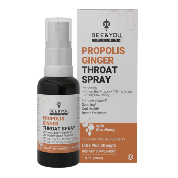 spray buccal propolis avec gindembre et miel brut