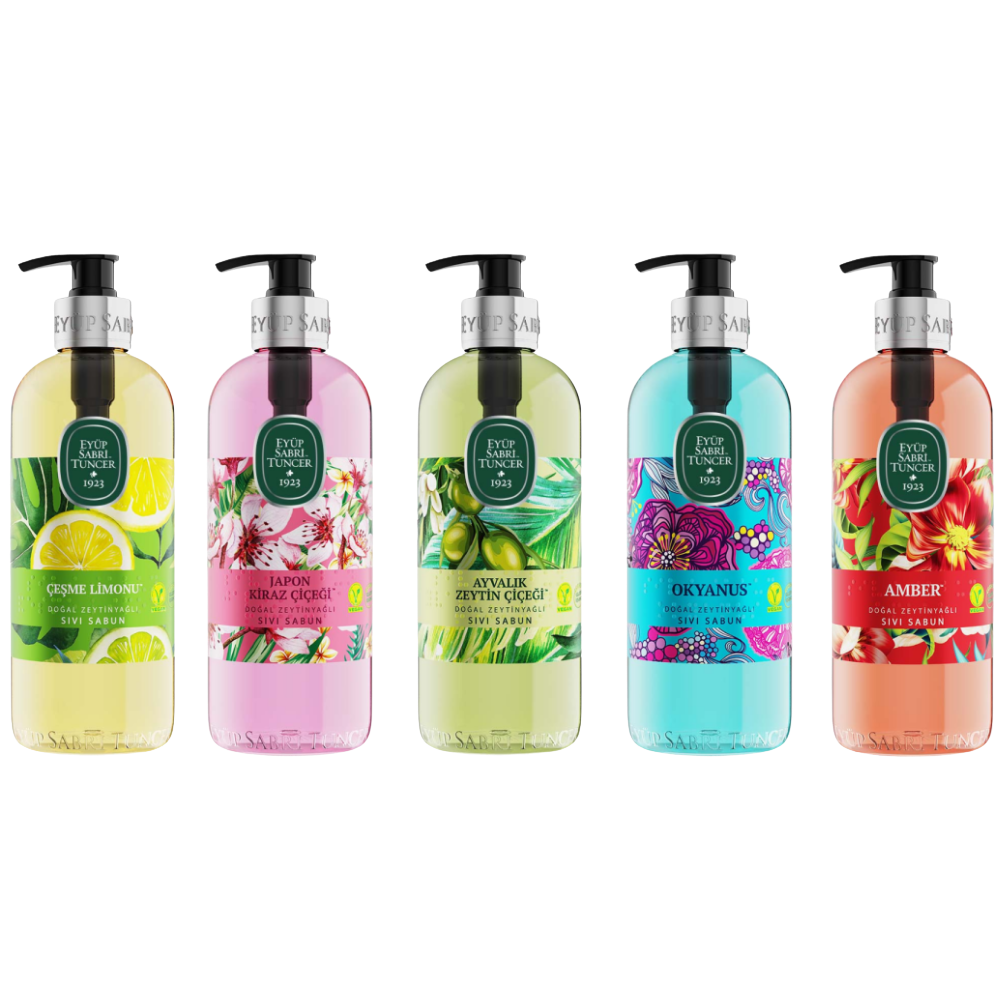 Eyüp Sabri Tuncer Savon Liquide 500 ml fleur de cerisier japonais ambre ocean citron de cesme fleur d'olivier lavande Eyüp Sabri Tuncer Savon Liquide 500 ml fleur de cerisier japonais ambre ocean citron de cesme fleur d'olivier