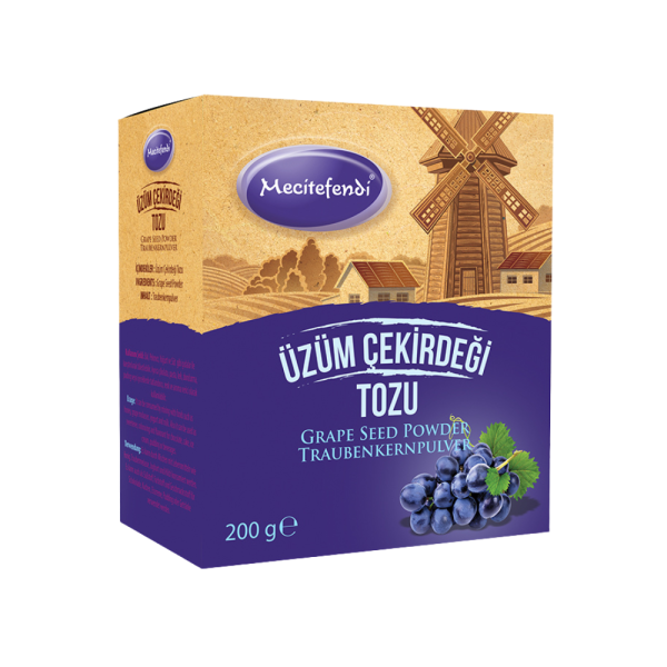 poudre de pépin de raisin moulu naturelle mecitefendi