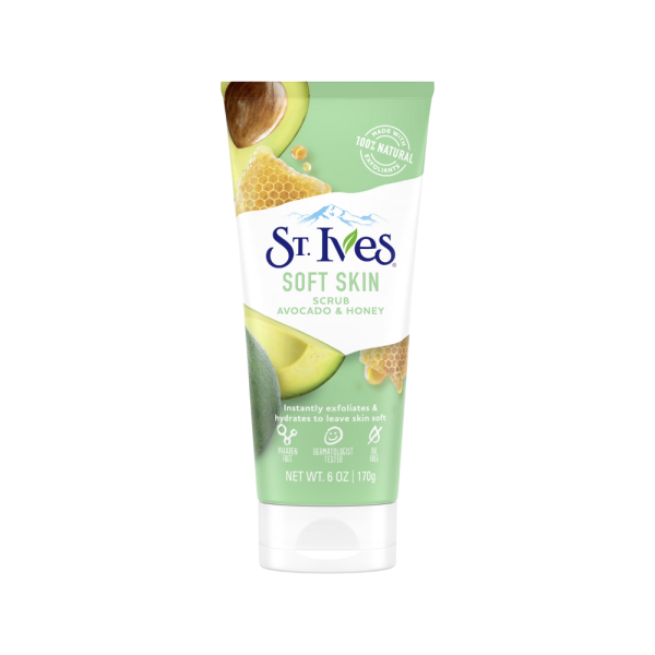st. ives gommage visage avocat & miel 170 g soft skin scrub