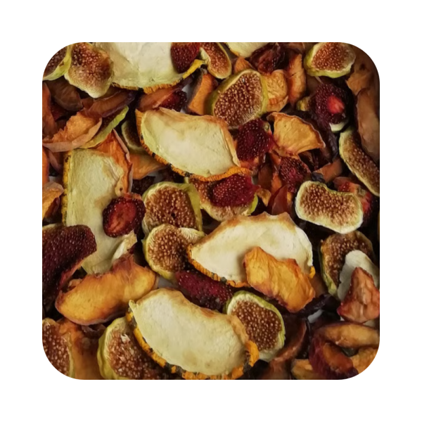 Mélange de Fruits Secs Naturels 180 g – Prune, Melon, Fraise, Orange et Figue Séchée