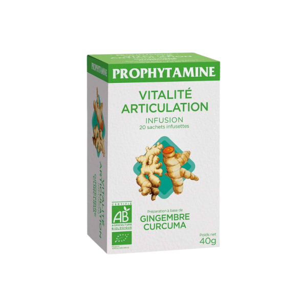 Prophytamine Infusion Vitalité & Articulation Bio – 20 Sachets x 1,5 g