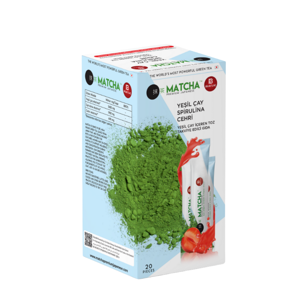 Matcha en Poudre à la Spiruline et Nerprun 20 Sachets Individuels Matcha-en-Poudre-Spiruline-Nerprun